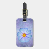 Blauwgroen blauwe en gewelddadige dag op Paarse Wa Bagagelabel (Voorkant verticaal)