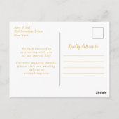 Blauwgroen Blauwe en Gouden Agaat Marmeren Bruilof Briefkaart (Achterkant)