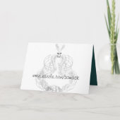 Blauwgroen Blauwe en Groene Pijnboom Save the Date (Achterkant)