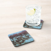 Blauwgroen blauwe en Paarse achtergrond Drankjes Onderzetter (Rechterzijde)