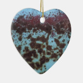 Blauwgroen blauwe en Paarse achtergrond Keramisch Ornament (Rechts)