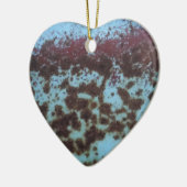 Blauwgroen blauwe en Paarse achtergrond Keramisch Ornament (Links)