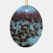 Blauwgroen blauwe en Paarse achtergrond Keramisch Ornament (Rechts)