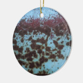 Blauwgroen blauwe en Paarse achtergrond Keramisch Ornament (Links)