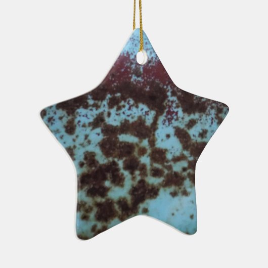 Blauwgroen blauwe en Paarse achtergrond Keramisch Ornament (Rechts)