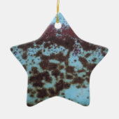 Blauwgroen blauwe en Paarse achtergrond Keramisch Ornament (Voorkant)