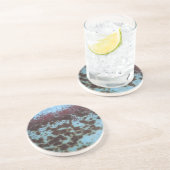 Blauwgroen blauwe en Paarse achtergrond Zandsteen Onderzetter (Zijkant)