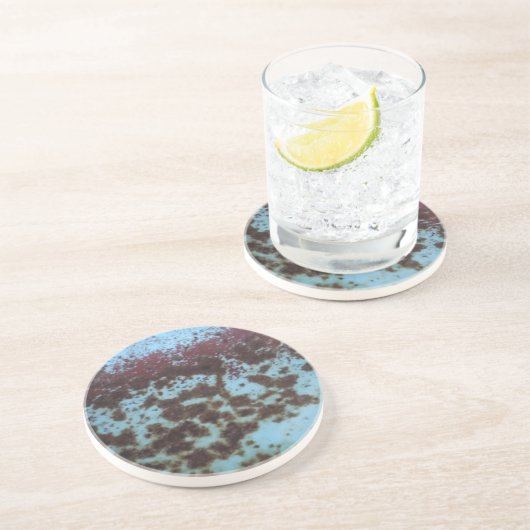 Blauwgroen blauwe en Paarse achtergrond Zandsteen Onderzetter (Zijkant)