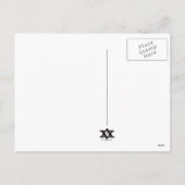 Blauwgroen blauwe en rode vrolijke en heldere foto feestdagenkaart (Achterkant)