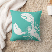 Blauwgroen Blauwe en Witte Verweerde Kreeft Surf S Kussen (Deken)