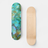 Blauwgroen blauwe gele roze hydrangeenbloem skateboard (Voorkant)