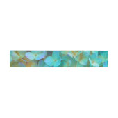 Blauwgroen blauwe gele roze hydrangeenbloem uitnodigingen wikkel (Vlak)