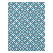 Blauwgroen blauwe geometrische patroontablecloten tafelkleed (Voorkant)