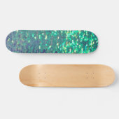 blauwgroen-blauwe gesimuleerde sequine persoonlijk skateboard (Horizontaal)