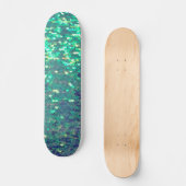 blauwgroen-blauwe gesimuleerde sequine persoonlijk skateboard (Voorkant)