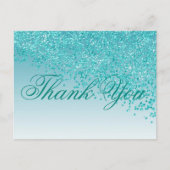 Blauwgroen Blauwe Glitter Blauwgroen Blauwe Shades Briefkaart (Voorkant)