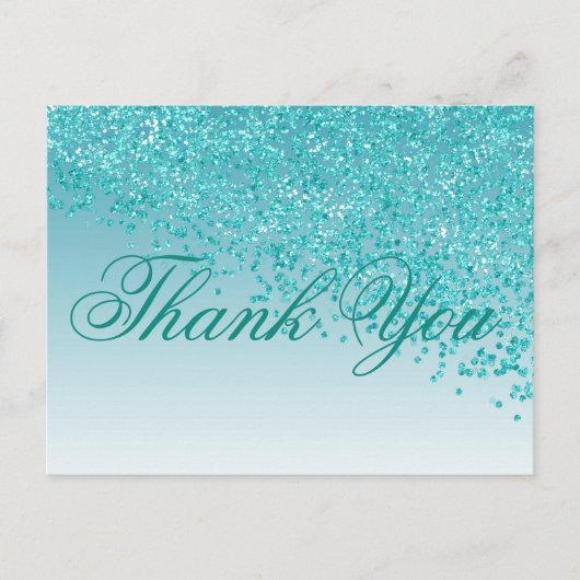 Blauwgroen Blauwe Glitter Blauwgroen Blauwe Shades Briefkaart (Voorkant)