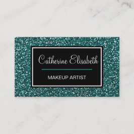 Blauwgroen blauwe glitter, meisje, , Sparkly, Visitekaartje