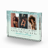 Blauwgroen blauwe glitter | Pandemisch Afstuderen  Fotoblokken (Rechts)