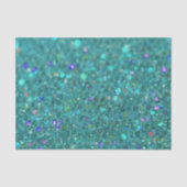 Blauwgroen blauwe glitter tissuepapier (Voorkant)