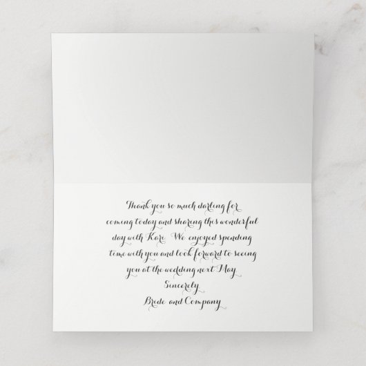 Blauwgroen Blauwe & Gold Shower Party Hartelijk da Plaatskaartje (Binnenkant ongevouwen)