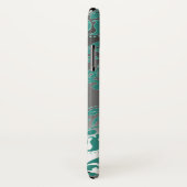 BLAUWGROEN BLAUWE GRAY WHITE DAMASK GEM MONOGRAM Case-Mate iPhone CASE (Achterkant / rechts)