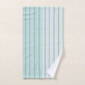 Blauwgroen blauwe grijze strepen bad handdoek (Handdoek)
