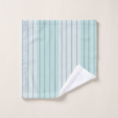Blauwgroen blauwe grijze strepen bad handdoek (Wasdoekje)