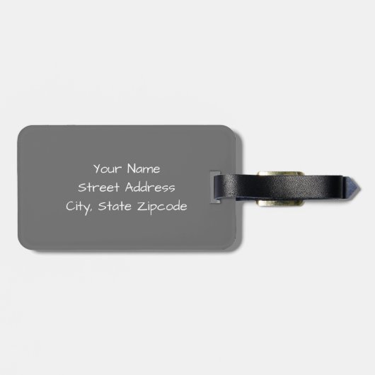 Blauwgroen blauwe grijze zwarte strepen Modern Bagagelabel (Achterkant horizontaal)