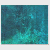 blauwgroen blauwe groene diepverzadigde rustige te cadeaupapier (Vlak)