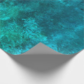 blauwgroen blauwe groene diepverzadigde rustige te cadeaupapier (Hoek)