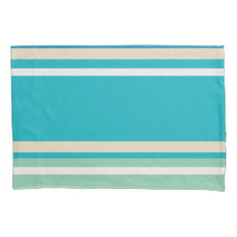 Blauwgroen blauwe, groene en turkooisstrepen kussensloop