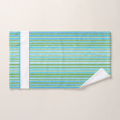 Blauwgroen, Blauwe, Groene, en Witte Strepen Bad Handdoek (Handdoek)