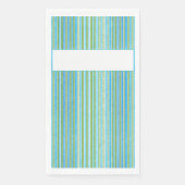 Blauwgroen, Blauwe, Groene, en Witte Strepen Servet (Voorkant)