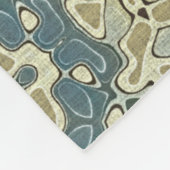 Blauwgroen blauwe groene grijze Ochre Hip Bohemian Fleece Deken (Hoek)