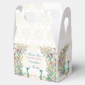 Blauwgroen blauwe groene kruidschildpad bedankdoosjes (Geopend)