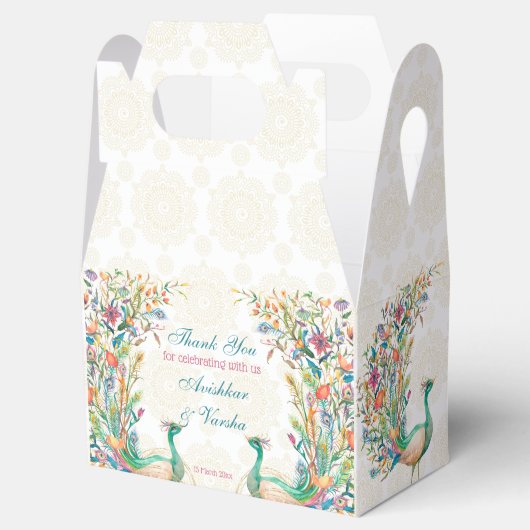 Blauwgroen blauwe groene kruidschildpad bedankdoosjes (Geopend)