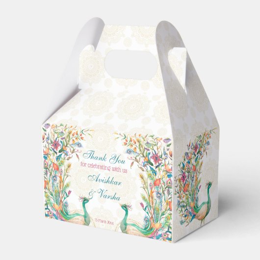 Blauwgroen blauwe groene kruidschildpad bedankdoosjes (Voorkant Zijde)