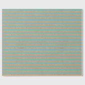 Blauwgroen blauwe groene lijnen Faux Rustic Brown  Cadeaupapier (Vlak)