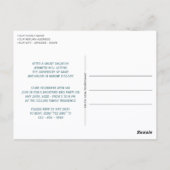 Blauwgroen blauwe groene minimalistische Afstudere Briefkaart (Achterkant)