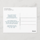 Blauwgroen blauwe groene minimalistische Afstudere Briefkaart (Achterkant)