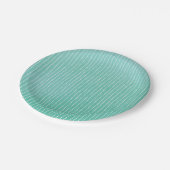 Blauwgroen blauwe groene Waterverf met witte strep Papieren Bordje (Gekanteld)