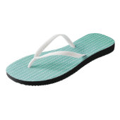 Blauwgroen blauwe groene Waterverf met witte strep Teenslippers (Schuin)