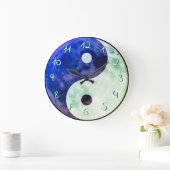 Blauwgroen blauwe groene Yin Yang Moon Europese nu Grote Klok (Huis)