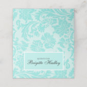 Blauwgroen blauwe kaart voor modelplaatsen plaatskaartje (Buitenkant ongevouwen)