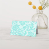 Blauwgroen blauwe kaart voor modelplaatsen plaatskaartje (Achterkant)