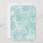 Blauwgroen blauwe legante bruiloft kaart (Achterkant)