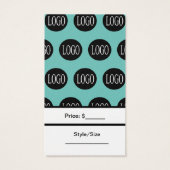 Blauwgroen blauwe Logo Labels Visitekaartje (Achterkant)