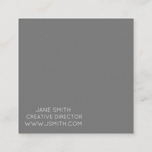 Blauwgroen blauwe logo moderne creatieve industrie vierkante visitekaartje (Achterkant)