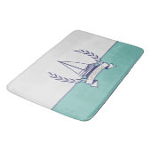 Blauwgroen blauwe marine kustboot Nautical Sailboo Badmat (Gekanteld)